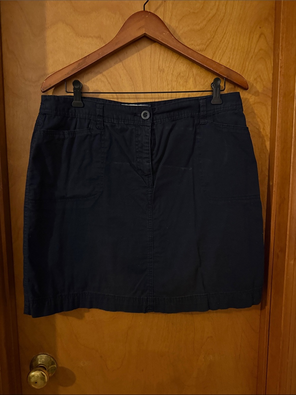 Karen Scott Solid Navy A-Line Skort